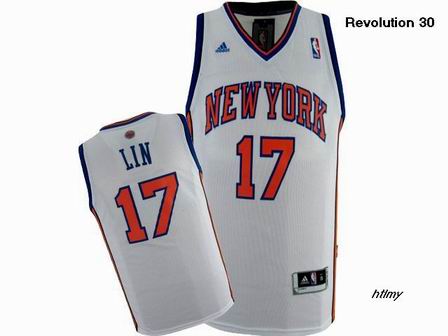 NBA New York Knicks 17 Jeremy Lin white Jersey Revolution 30