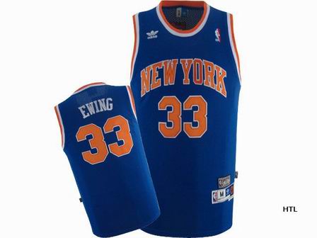 NBA New York Knicks 33 Ewing Blue Swingman Jersey