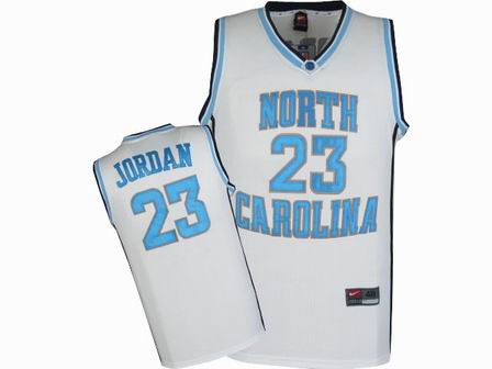 NBA North Carolina #23 michael jordan white Jersey