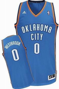 NBA Oklahoma City Thunder #0 Russell Westbrook Blue Road Jersey