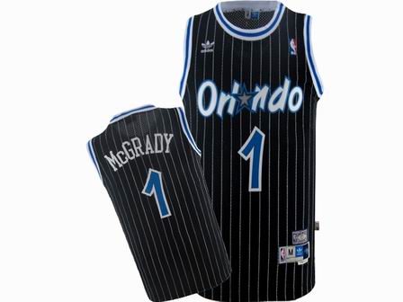 NBA Orlando Magic #1 tracy mcgrady black throwback Jersey