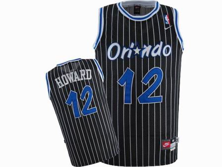 NBA Orlando Magic #12 dwight howard black throwback Jersey