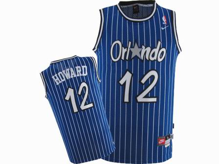 NBA Orlando Magic #12 dwight howard blue throwback Jersey