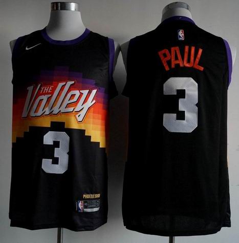 NBA Phoenix Suns #3 PAUL black city edition jersey