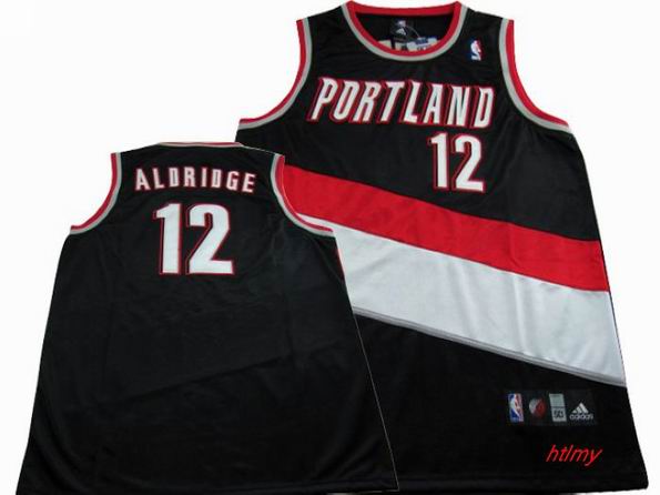 NBA Portland Trail Blazers #12 LaMarcus Aldridge black jersey