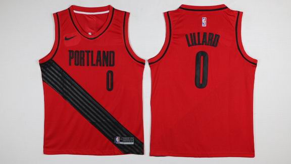 NBA Portland blazers #0 Lillard red game jersey