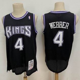 NBA Sacramento Kings #4 Webber black jersey