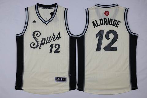 NBA San Antonio Spurs 12 Aldridge white christmas day jersey