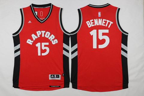 NBA Toronto Raptors #15 Bennett red jersey
