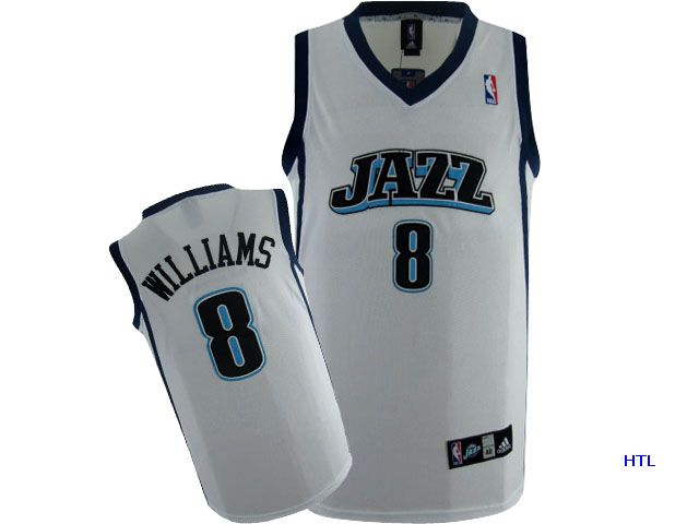 NBA Utah Jazz 8 Deron Williams white jersey