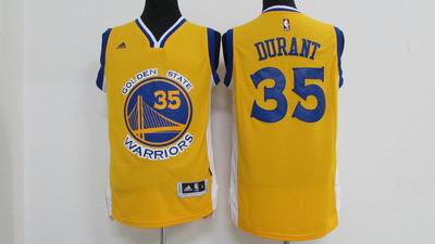 NBA golden state warriors #35 kevin durant yellow jersey