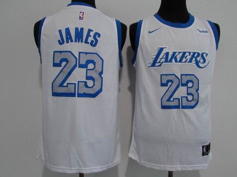 NBA lakers #23 JAMES white city edition