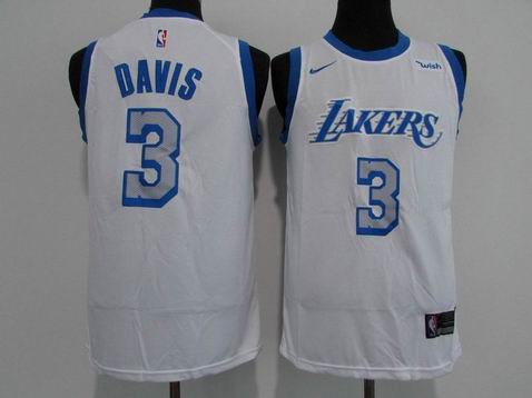 NBA lakers #3 DAVIS white city edition
