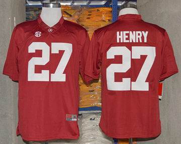 NCAA Alabama Crimson 27 Henry red college football jersey
