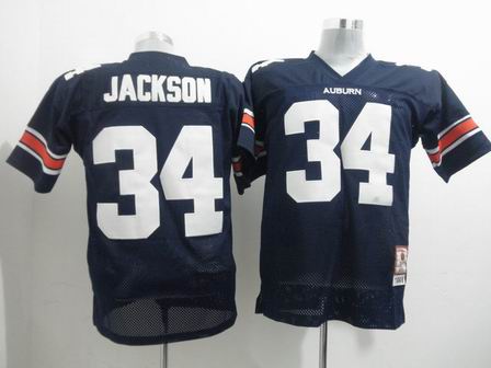 NCAA Auburn Tigers 34 Bo Jackson Navy Blue College Football Jersey