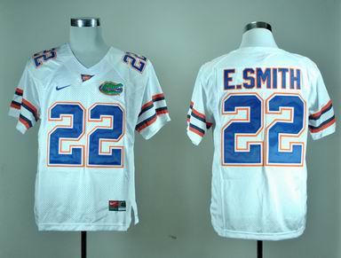 NCAA Florida Gators #22 E.Smith College Football Jersey White