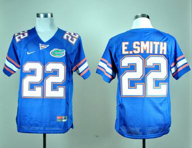 NCAA Florida Gators #22 E.Smith College Football Jersey blue