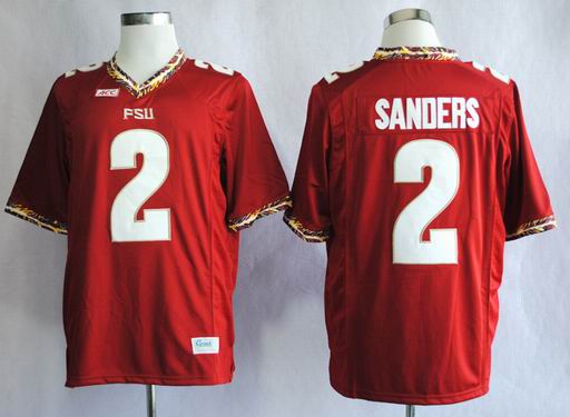 NCAA Florida State Seminoles (FSU) Deion Sanders 2 College Football Jerseys -Red