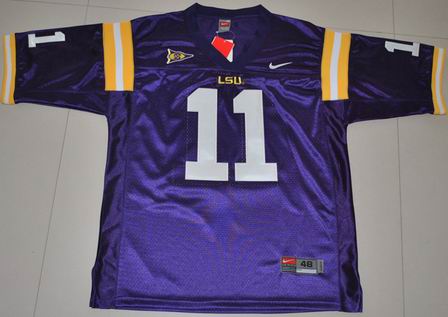 NCAA LSU Tigers 11 Spencer Ware purple College football jersey
