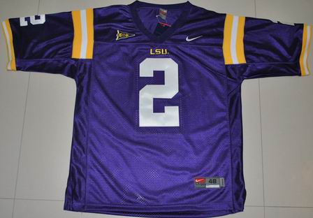 NCAA LSU Tigers 2# Rueben Randle purple College football jersey