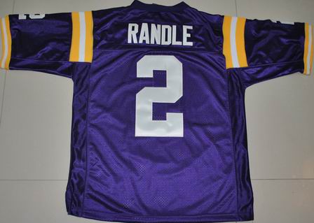 NCAA LSU Tigers 2 Rueben Randle purple College football jersey