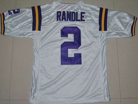 NCAA LSU Tigers 2 Rueben Randle white College football jersey