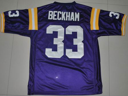 NCAA LSU Tigers 33# Odell Beckham purple College football jersey