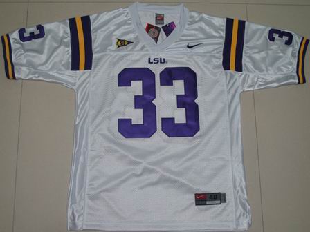 NCAA LSU Tigers 33# Odell Beckham white College football jersey