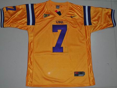 NCAA LSU Tigers 7# Tyrann Mathieu Golden College football jersey