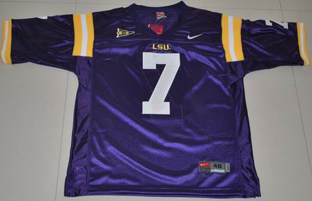 NCAA LSU Tigers 7 Patrick Peterson purple College football jersey