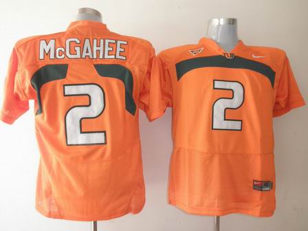 NCAA Miami Hurricanes 2 Willis McGahee orange jersey