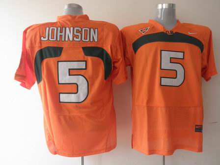NCAA Miami Hurricanes 5 Andre Johnson orange jersey