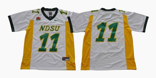 NCAA NDSU #11 Carson Wentz white college football jersey