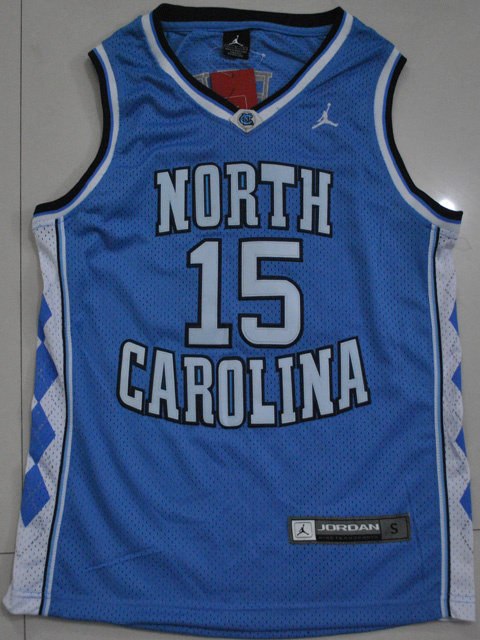 NCAA North Carolina Tar Heels 15# Vince Carter blue college basketball jersey