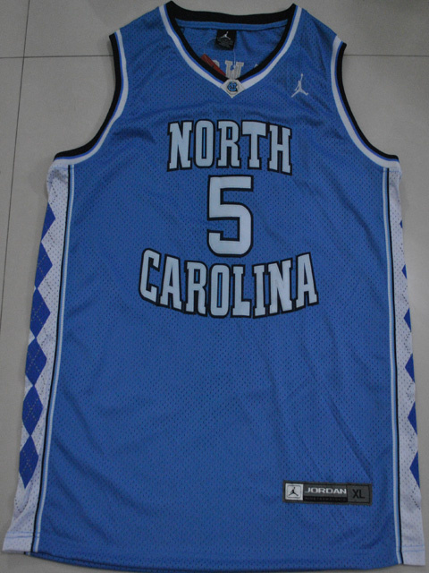NCAA North Carolina Tar Heels 5# Lawson blue college basketball jersey