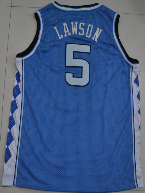 NCAA North Carolina Tar Heels 5 Lawson blue college basketball jersey
