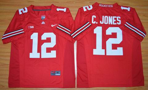 NCAA Ohio State Buckeyes #12 C. Jones red college football jersey