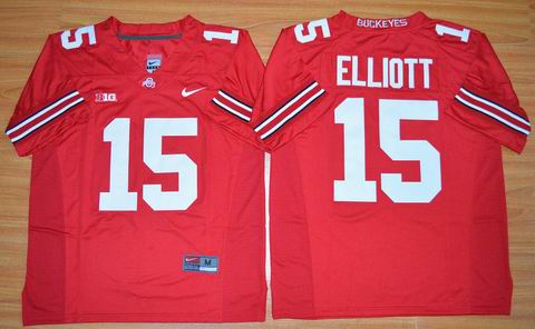 NCAA Ohio State Buckeyes #15 Elliott college football jersey red