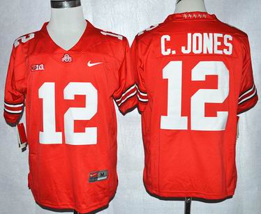 NCAA Ohio State Buckeyes 12 Cardale Jones College Football Jersey Red