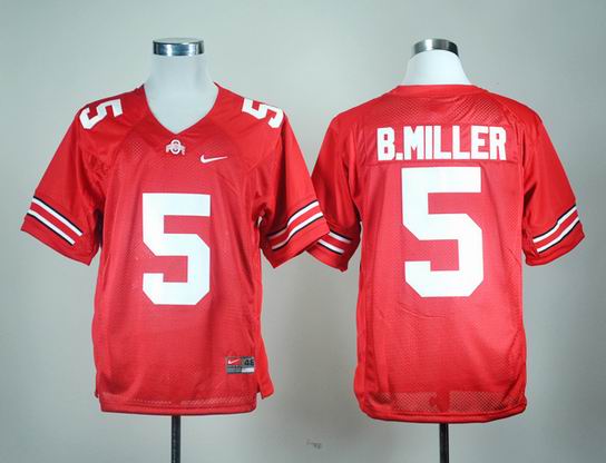 NCAA Ohio State Buckeyes Baxton Miller 5 Red College Football Jersey
