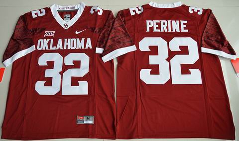 NCAA Oklahoma Sooners #32 Samaje Perine College Football Jersey Crimson