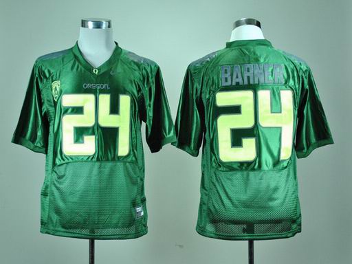 NCAA Oregon Ducks Kenjon Barner 24 Green Pro Combat Pac-12 College Football Jersey