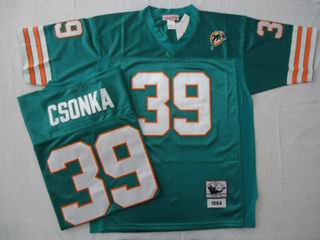 NFL Miami Dolphines 39 Csonka Green Jersey throwback