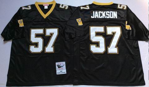 NFL New Orleans Saints #57 Jackson black throwback jersey
