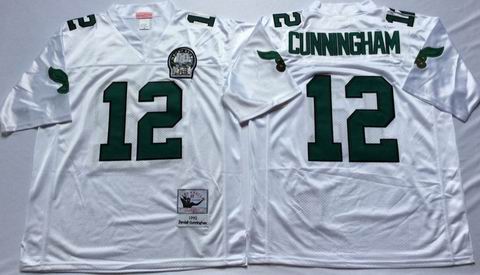 NFL Philadelphia Eagles #12 Cunningham white throwback jersey