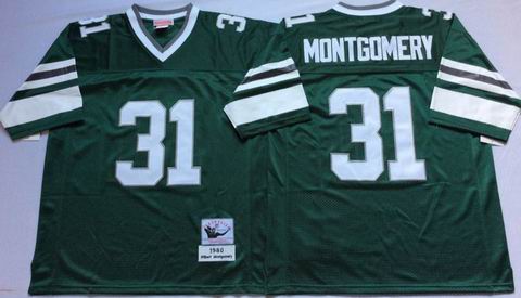 NFL Philadelphia Eagles #31 Montgomery green throwback jersey