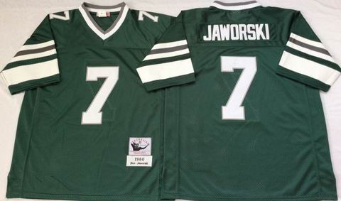 NFL Philadelphia Eagles #7 Jaworski green throwback jersey
