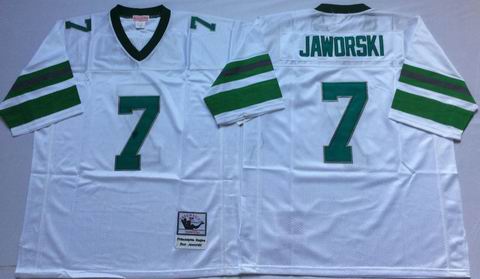 NFL Philadelphia Eagles #7 Jaworski white throwback jersey