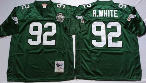NFL Philadelphia Eagles #92 R.White green throwback jersey