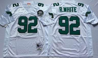 NFL Philadelphia Eagles #92 R.White white throwback jersey